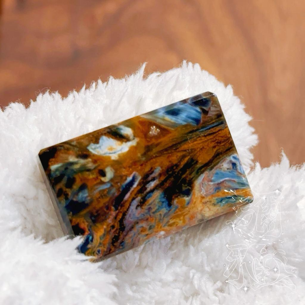 暴風雨王者丨收藏級納米比亞藍彩星球彼得石丨彌雅原創設計-細節圖6