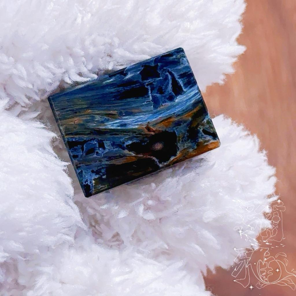 暴風雨王者丨收藏級納米比亞藍彩星球彼得石丨彌雅原創設計￼-細節圖2