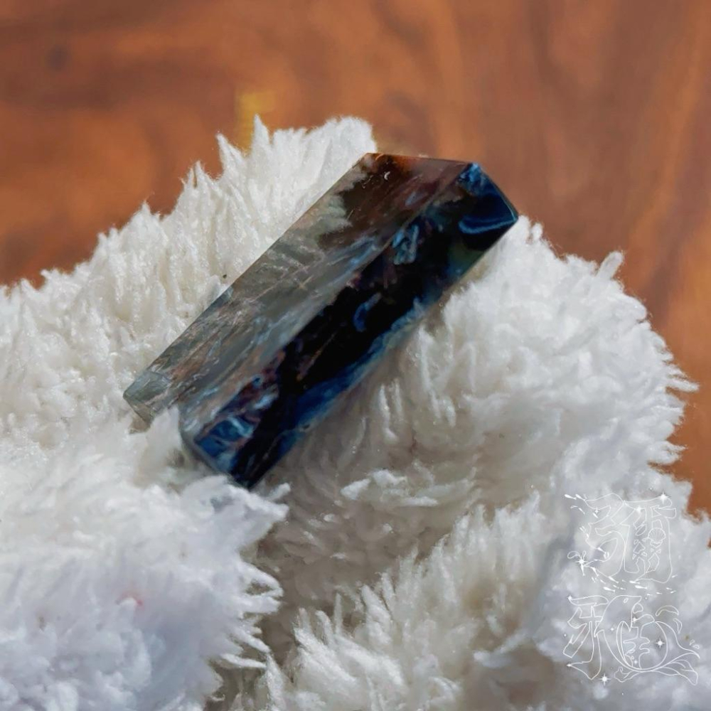 暴風雨王者丨收藏級納米比亞藍彩星球彼得石丨彌雅原創設計-細節圖2