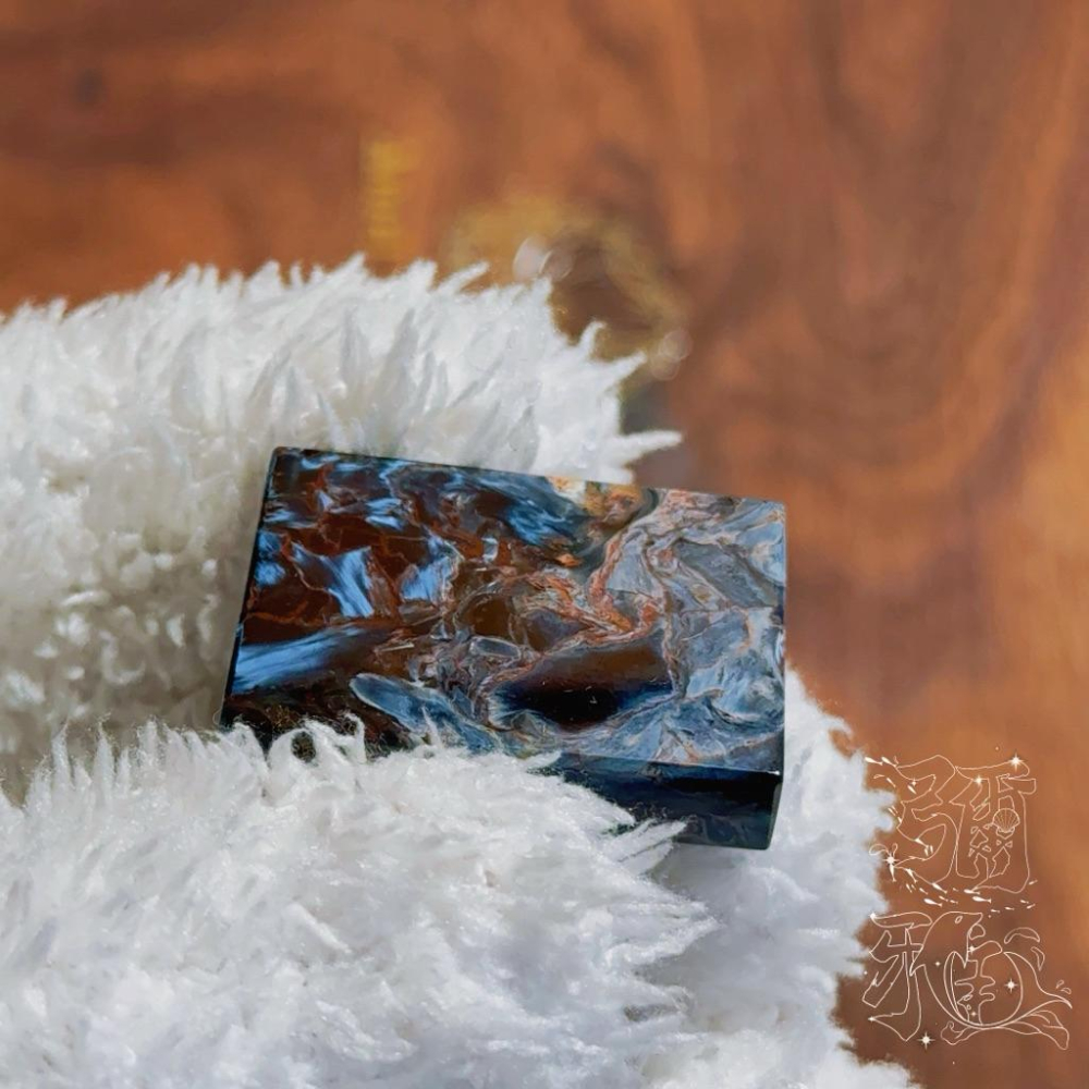 暴風雨王者丨收藏級納米比亞藍彩星球彼得石丨彌雅原創設計-細節圖3