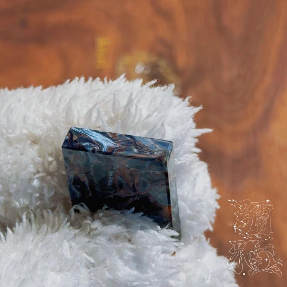 暴風雨王者丨收藏級納米比亞藍彩星球彼得石丨彌雅原創設計-細節圖4