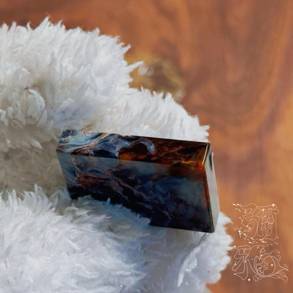 暴風雨王者丨收藏級納米比亞藍彩星球彼得石丨彌雅原創設計-細節圖5