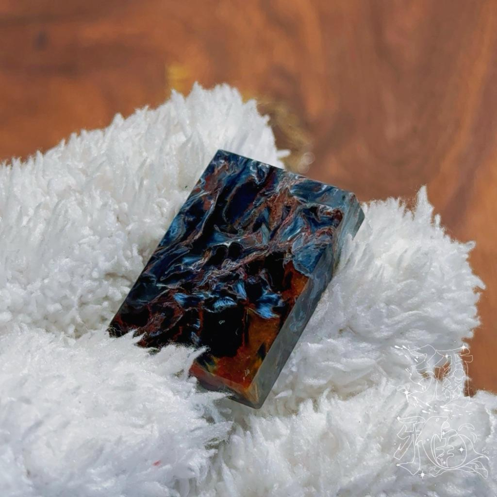 暴風雨王者丨收藏級納米比亞藍彩星球彼得石丨彌雅原創設計-細節圖6