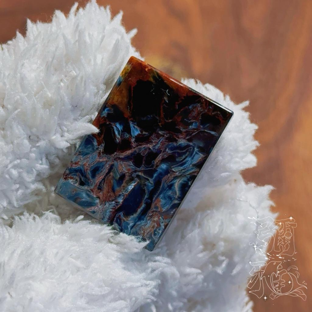 暴風雨王者丨收藏級納米比亞藍彩星球彼得石丨彌雅原創設計-細節圖7