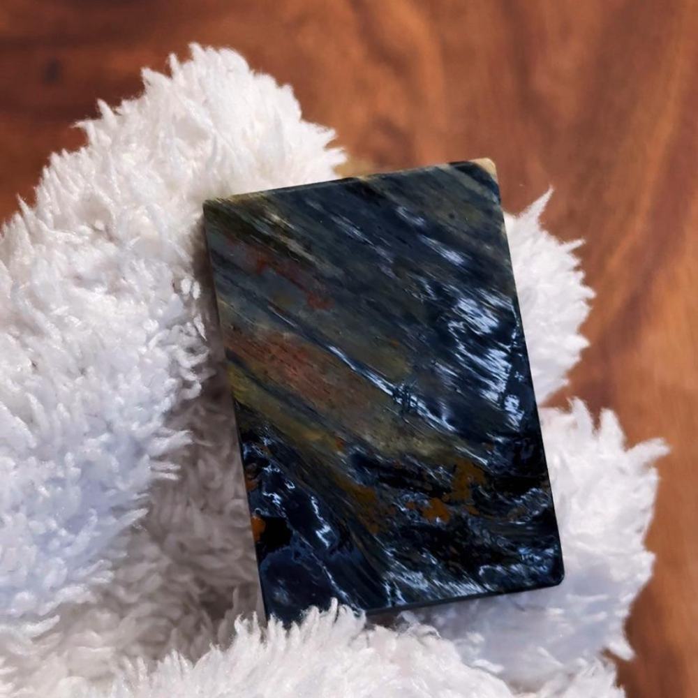 暴風雨王者丨收藏級納米比亞藍彩星球彼得石丨彌雅原創設計-細節圖2