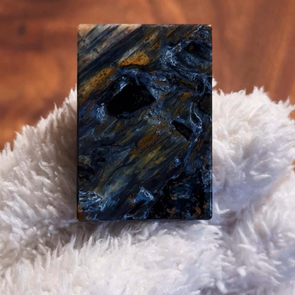 暴風雨王者丨收藏級納米比亞藍彩星球彼得石丨彌雅原創設計-細節圖3