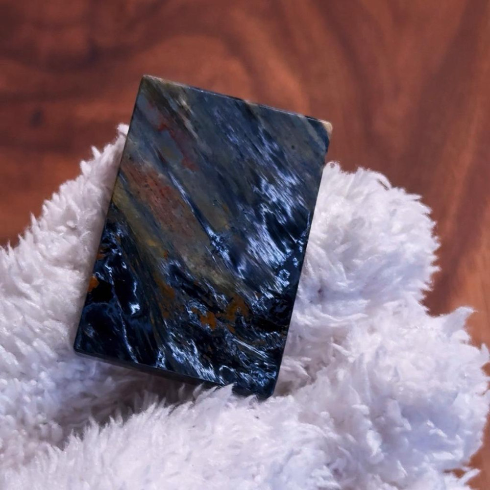 暴風雨王者丨收藏級納米比亞藍彩星球彼得石丨彌雅原創設計-細節圖6