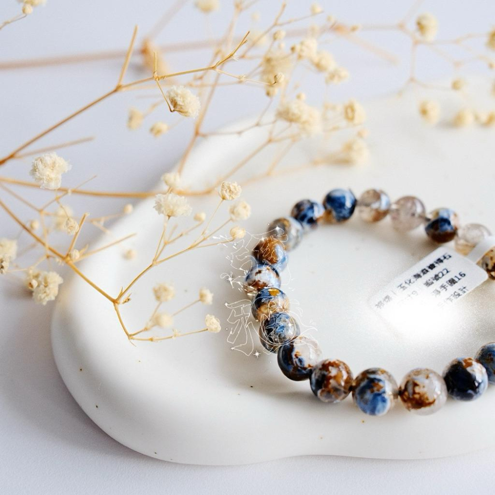 暴風雨王者丨收藏級納米比亞藍彩星球彼得石丨彌雅原創設計-細節圖4