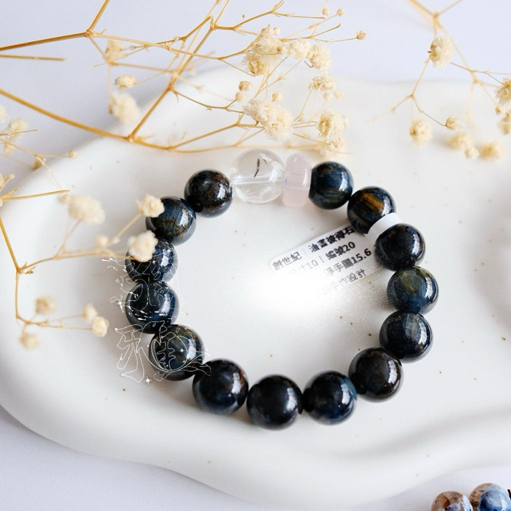 暴風雨王者丨收藏級納米比亞藍彩星球彼得石丨彌雅原創設計-細節圖5