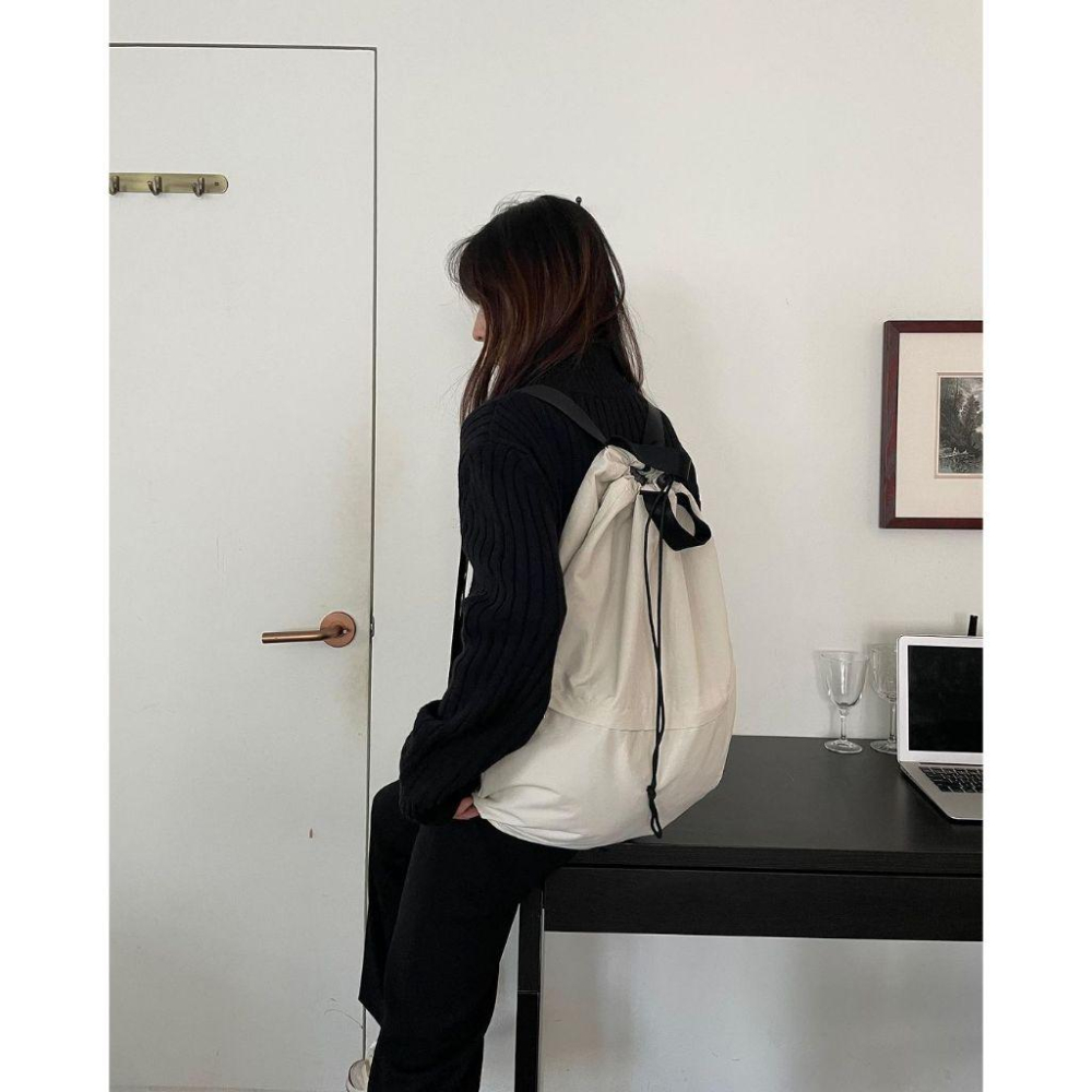 韓國代購「現貨」unfold 後背包 String backpack 旅遊旅行收納包｜韓國設計師選品-細節圖8