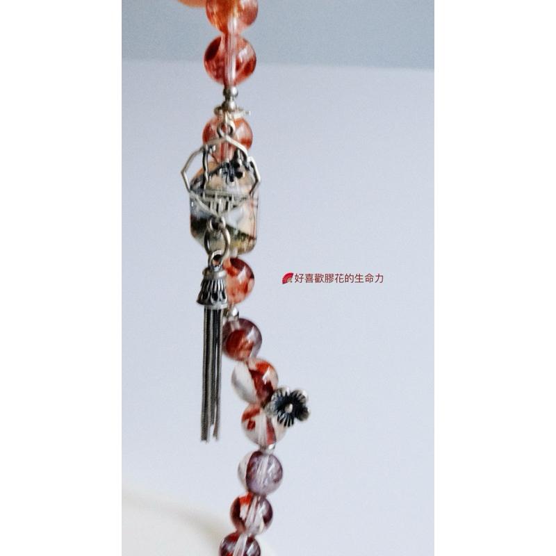 𝑨𝒎𝒆𝒍𝒊𝒂 𝑱𝒆𝒘𝒆𝒍𝒓𝒚 ⋆̩☽ 膠花水晶｜膠花手鍊｜膠花手串｜鴆羽幽靈-細節圖9