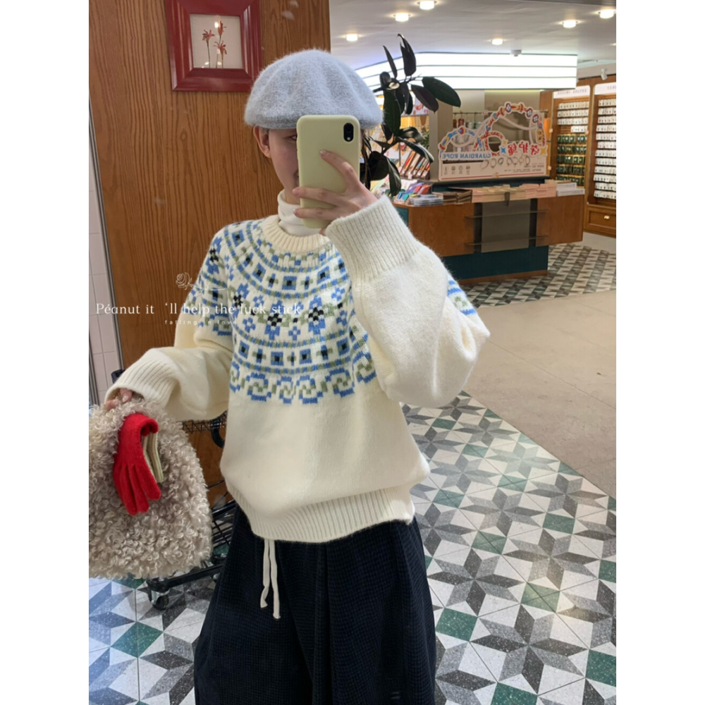 冬季聖誕款費爾島毛衣-細節圖2