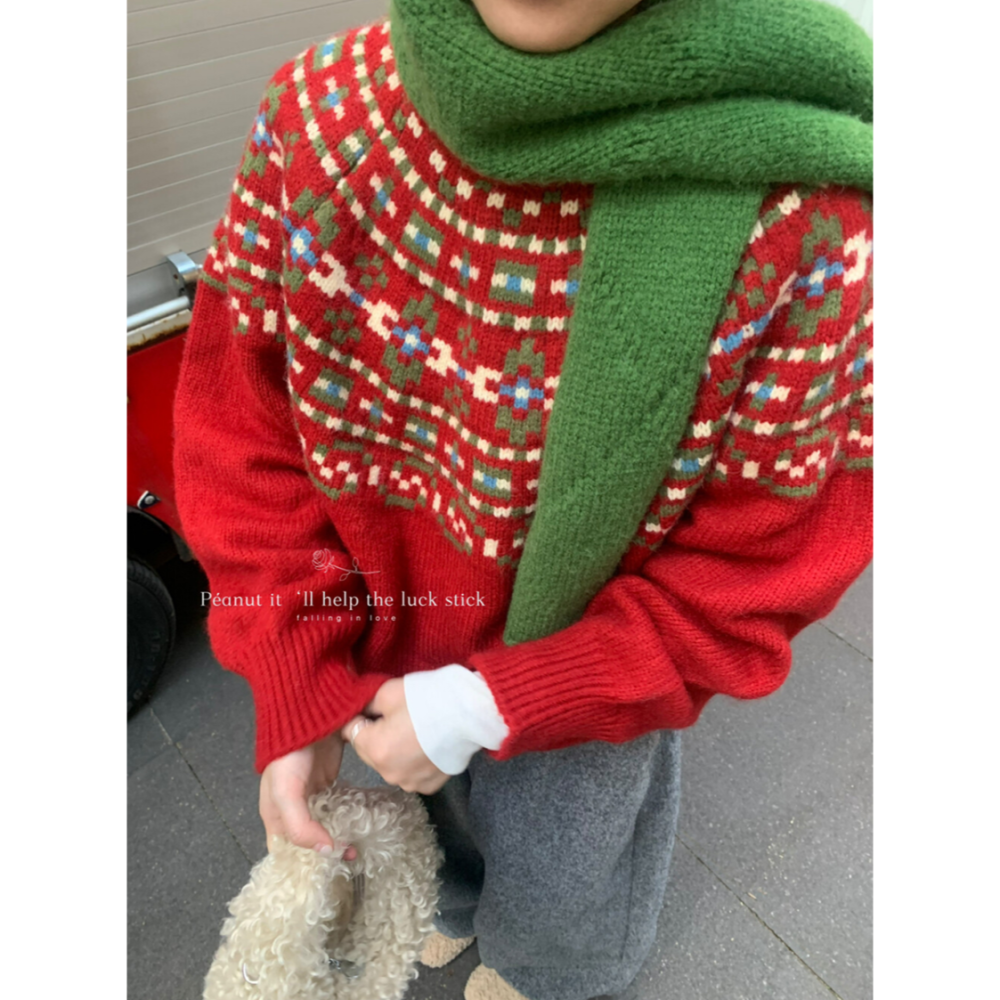 冬季聖誕款費爾島毛衣-細節圖4