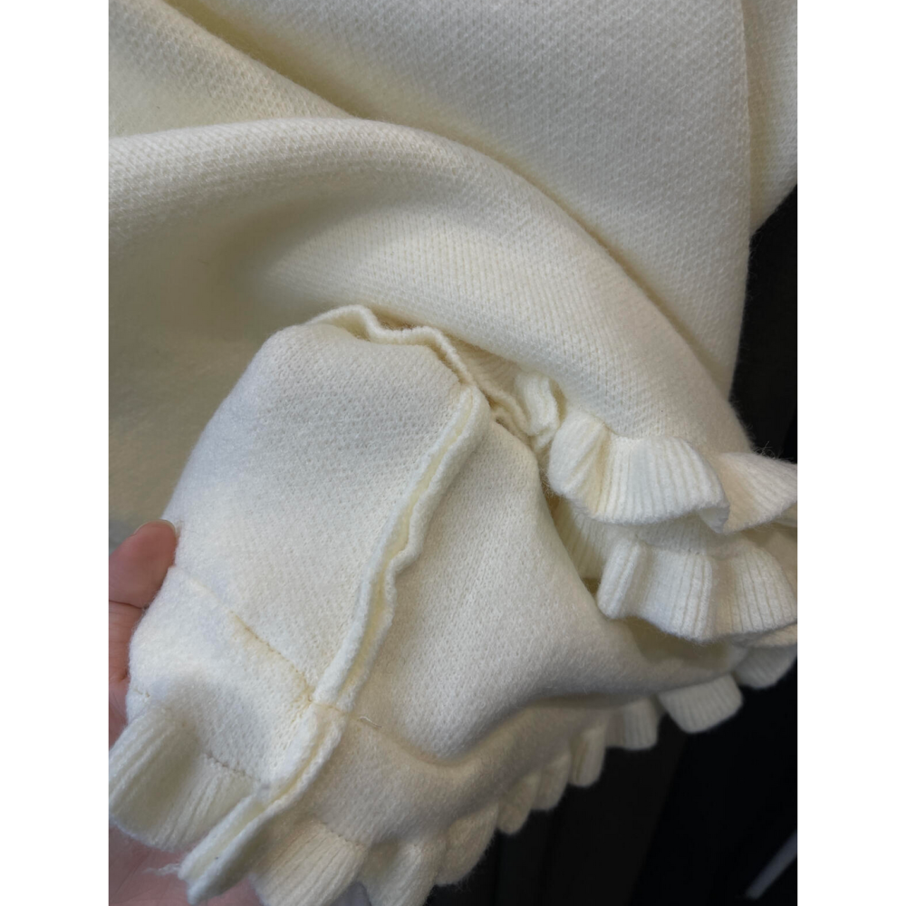 超好搭配~高腰花邊針織短裙-細節圖9