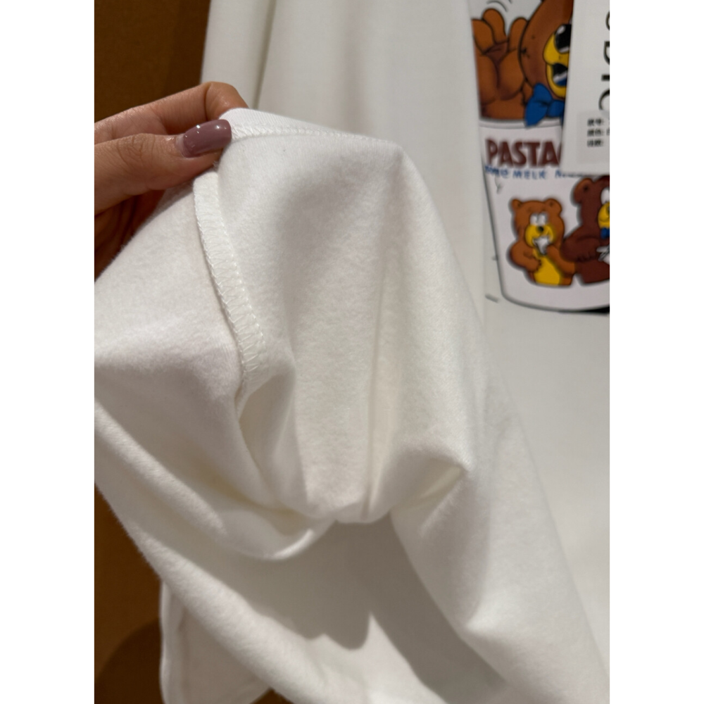 韓系休閒卡通小熊長袖加絨T恤上衣-細節圖9