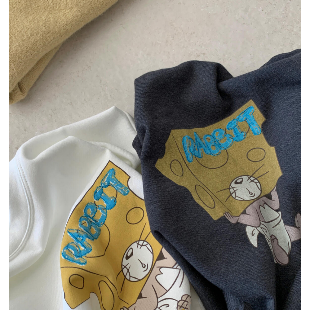 韓系休閒卡通印花長袖T恤-細節圖11