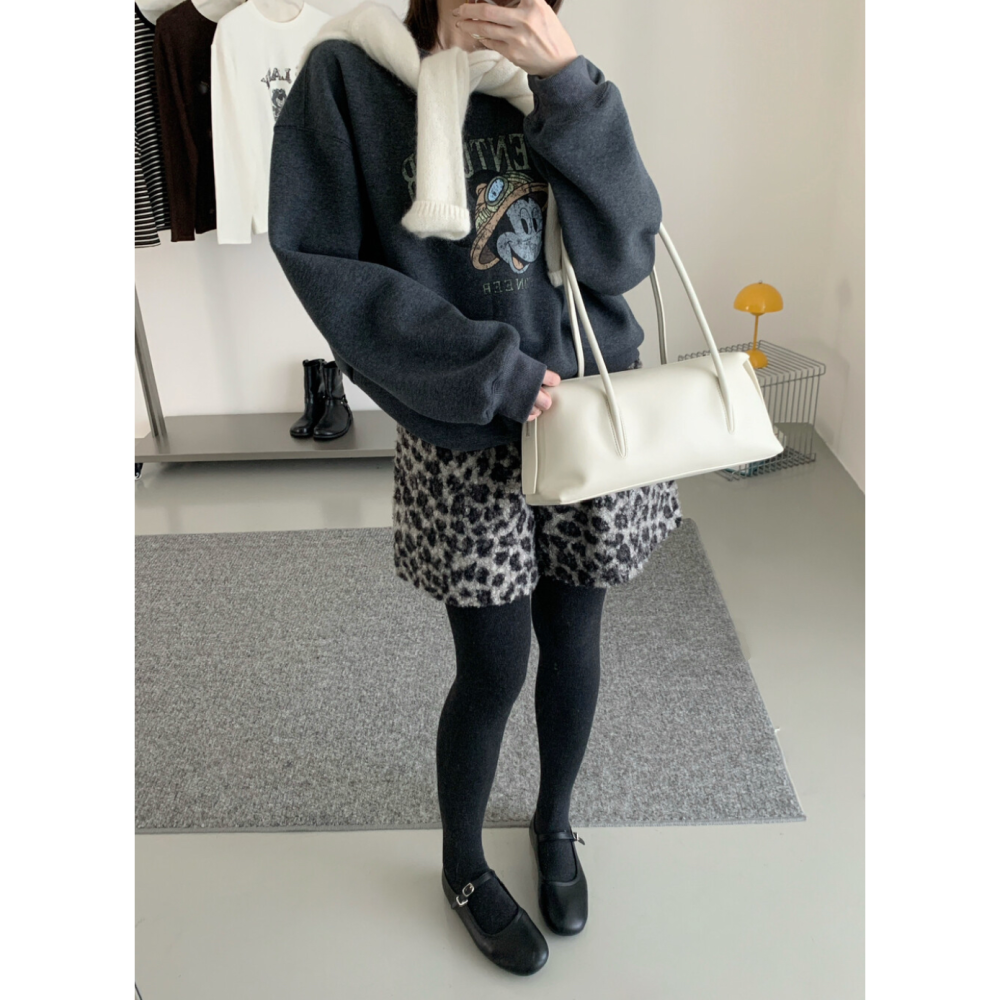 韓系休閒卡通印花加絨衛衣大學T上衣-細節圖7