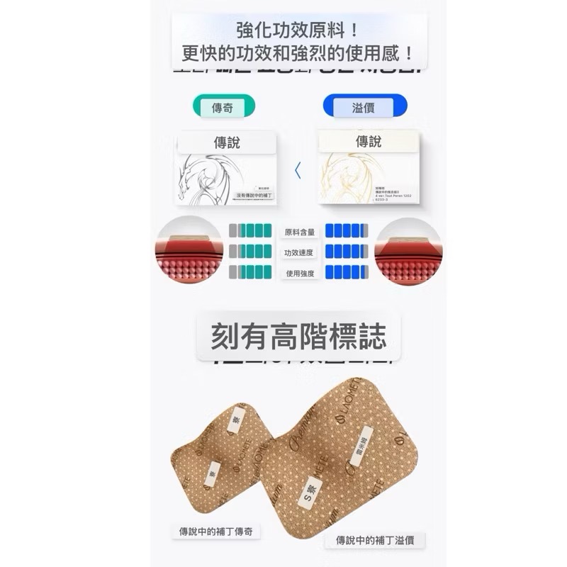 現貨🚀韓國支代購🇰🇷LEGEND萬能貼布💥傳說中的補丁傳奇啊💥高階款（金色）生物光波貼片菲常有-細節圖3