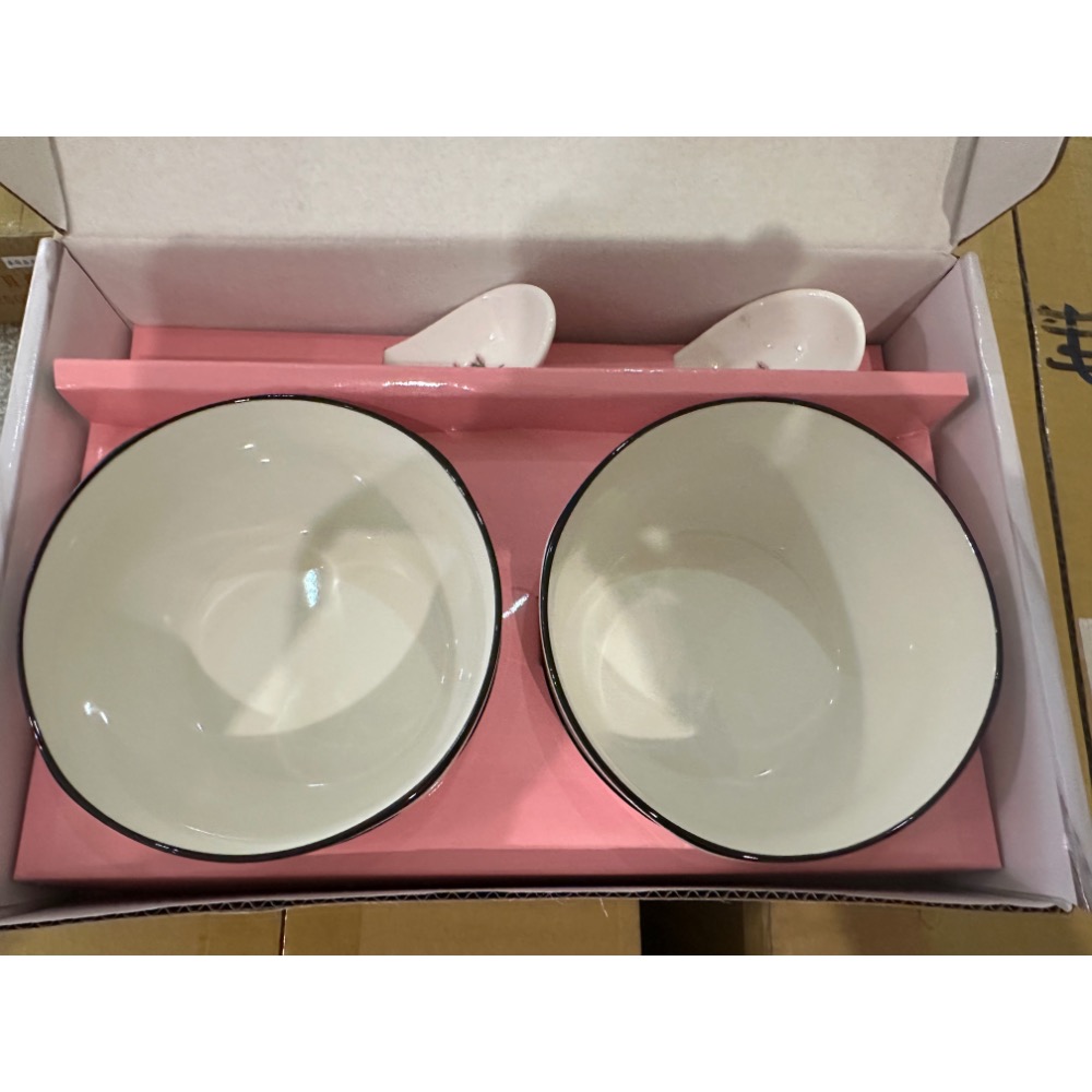 寶貝兔 方型碗 二碗 二匙 碗 活動禮 送禮 自用-細節圖2