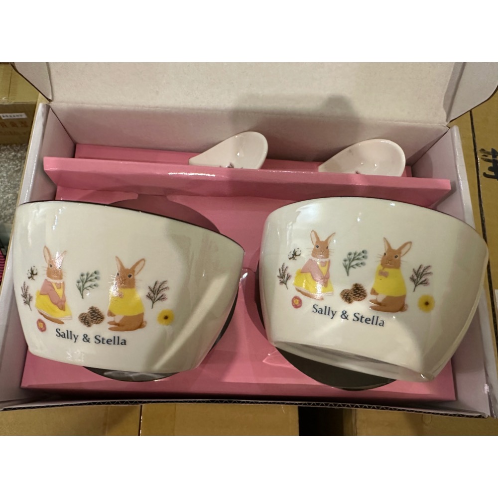 寶貝兔 方型碗 二碗 二匙 碗 活動禮 送禮 自用-細節圖3