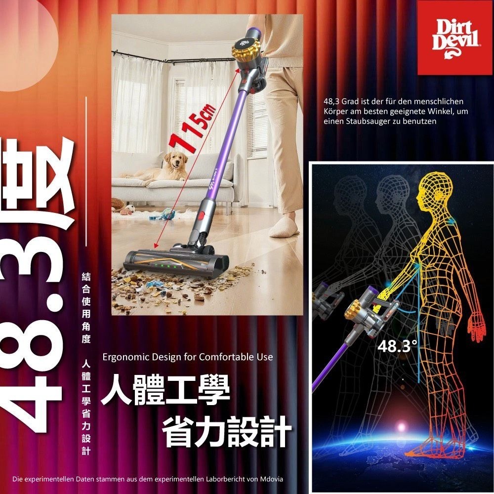Dirt Devil S35 NEOSTAR X 全域X氣流過濾 鋰電無線吸塵器-細節圖4