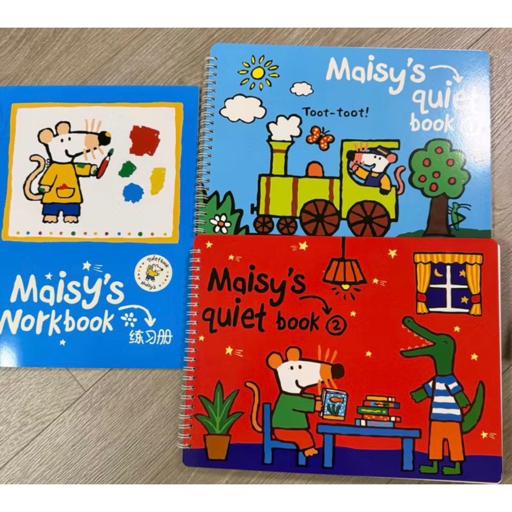現貨 小鼠波波安靜書貼紙書魔鬼粘黏貼重複使用總共三本-細節圖2