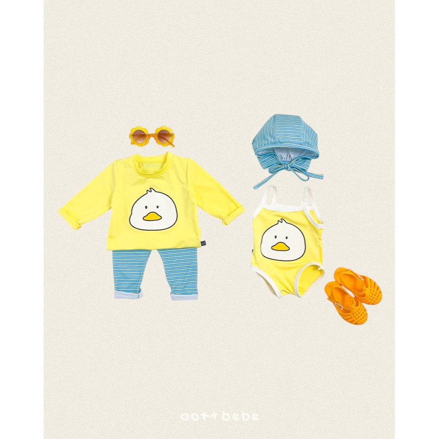 oottbebe 復古條紋綁帶泳帽-細節圖6