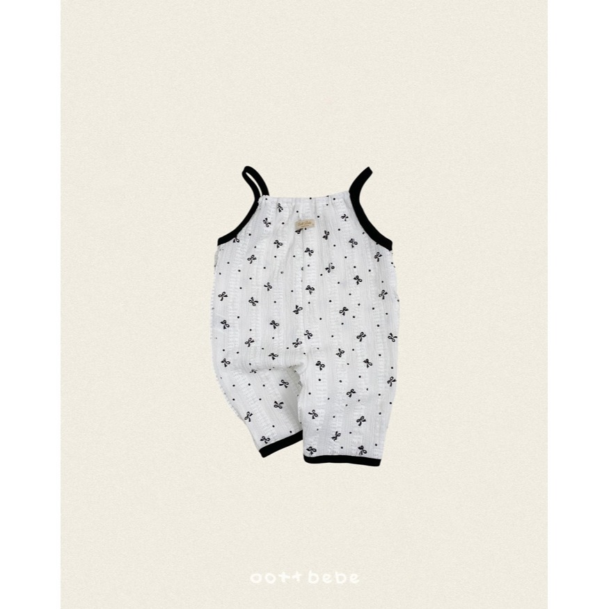 ottbebe 夏季滿版蝴蝶結細肩連身褲 kid-規格圖5