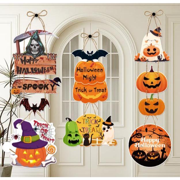 【快樂童年精品】萬聖節裝飾的好幫手~台灣現貨 2025最新萬聖節掛旗掛飾 派對裝飾佈置門掛 萬聖節掛飾佈置-細節圖2