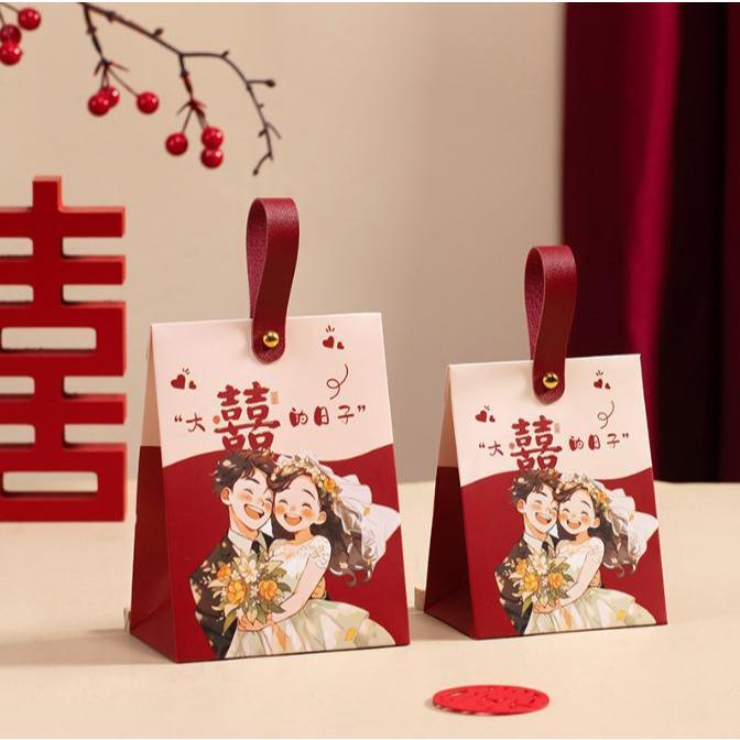【快樂童年精品】創意中西式喜糖盒 我們結緍啦 請吃喜糖提袋  糖果盒 婚禮小物 回禮 桌上禮 二次進場-細節圖8