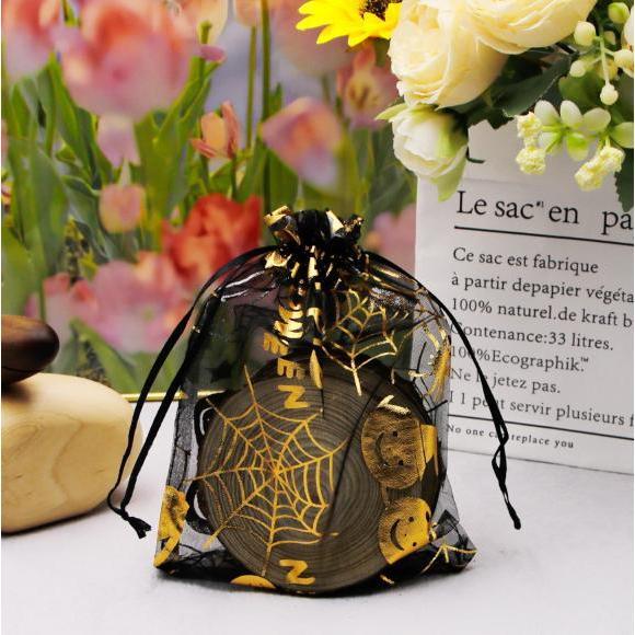 【快樂童年精品】 萬聖節好物 餅乾糖果包裝袋 網紗束口袋 萬聖節禮物包裝袋糖果包裝袋-超多款選項-細節圖5