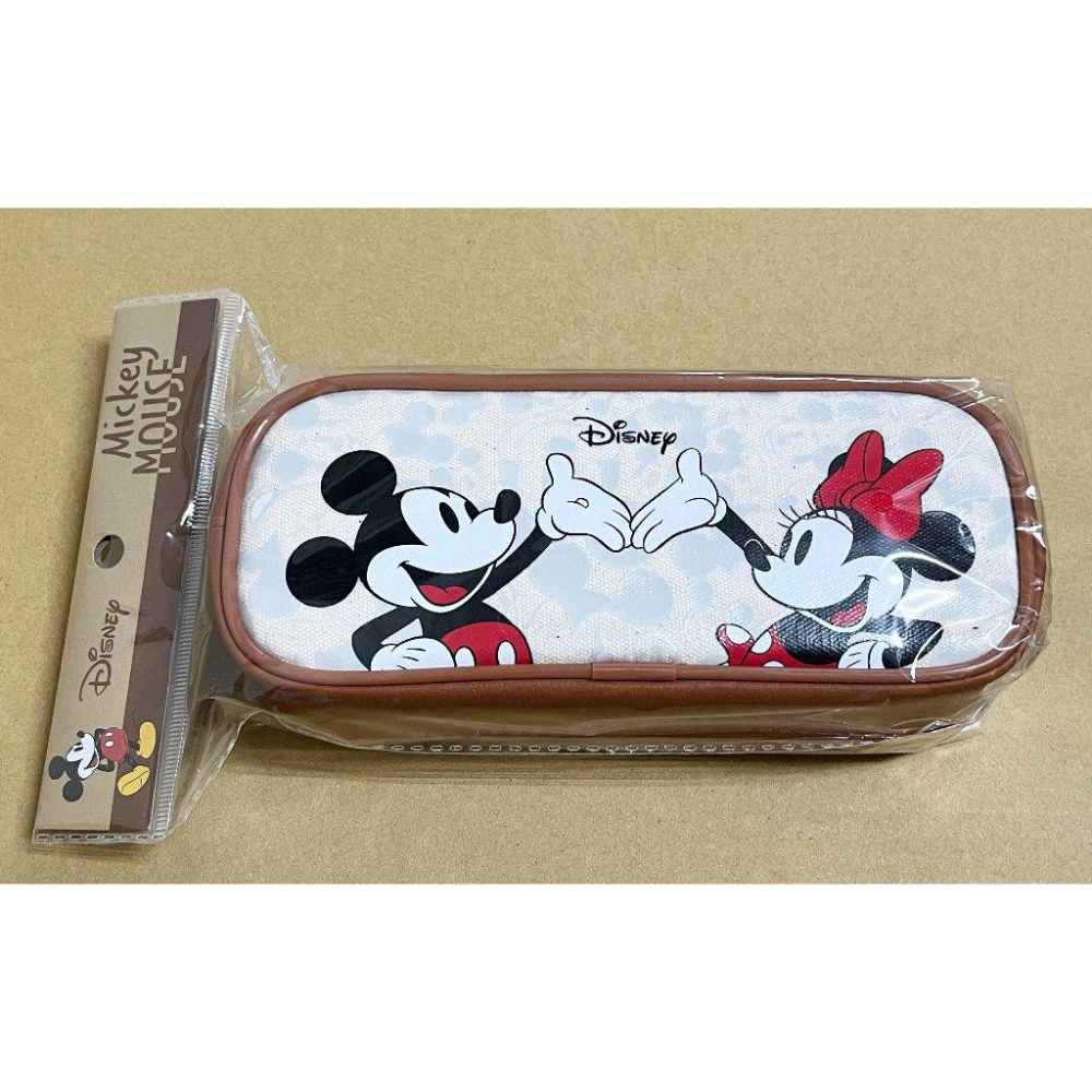 【快樂童年精品】正版 全新出清 下殺5折 迪士尼 復古風 米奇米妮 單層方型筆袋-細節圖4