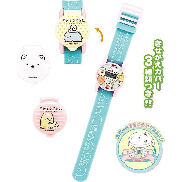 【快樂童年精品】日本兒童翻蓋卡通電子錶 造型手錶 汪汪隊 角落生物 多拉A夢 兒童手錶 電子錶-細節圖2