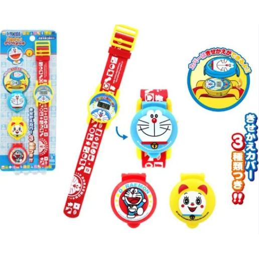 【快樂童年精品】日本兒童翻蓋卡通電子錶 造型手錶 汪汪隊 角落生物 多拉A夢 兒童手錶 電子錶-細節圖3