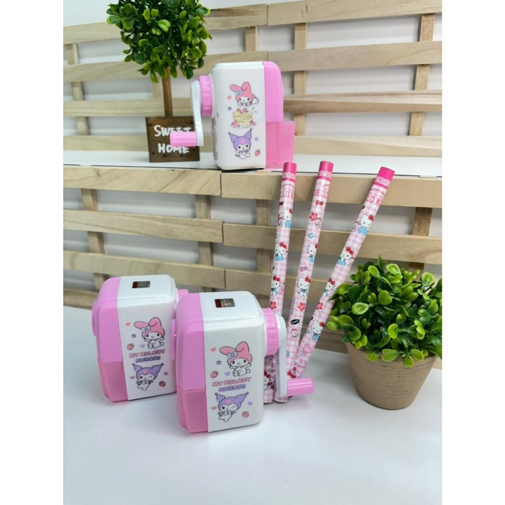 【快樂童年精品】正版授權 ~ 三麗歐 KT 布丁狗 酷洛米 大耳狗 大小通吃可調式削筆機 削鉛筆機-細節圖9