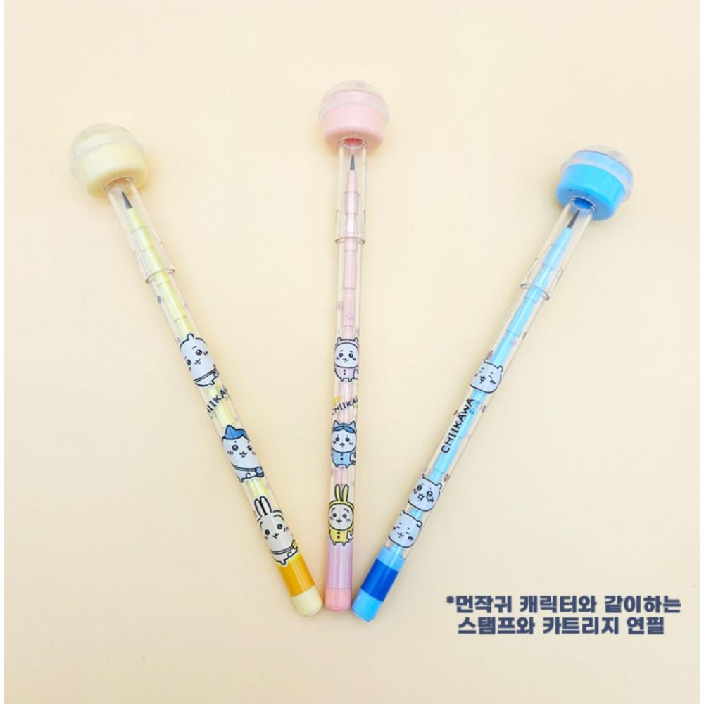 【快樂童年精品】正版 *韓國*吉伊卡哇-印章免削鉛筆-3色可選-細節圖3