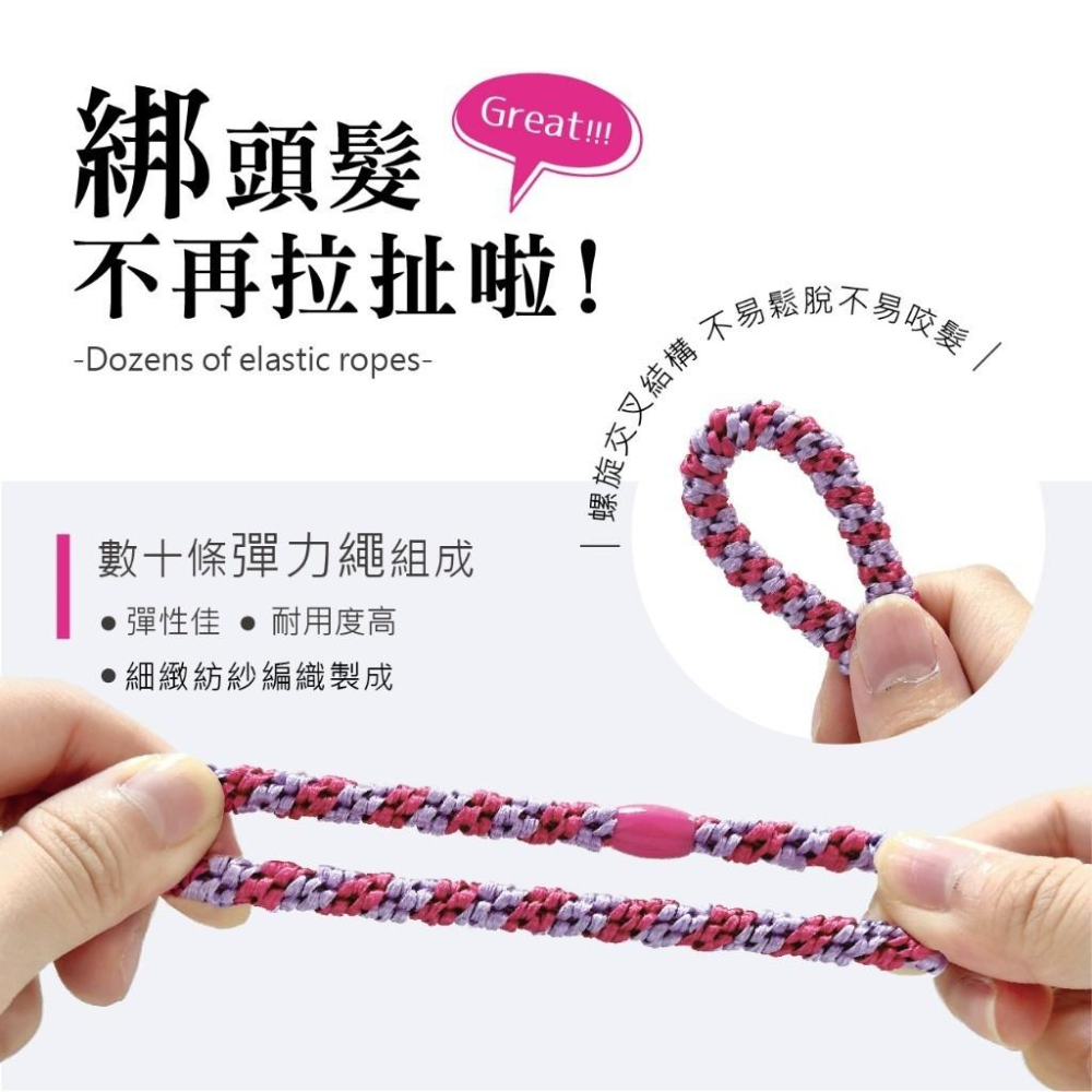 【快樂童年精品】菈馥Lafu 美國時尚不咬髮高彈力髮圈-細節圖2