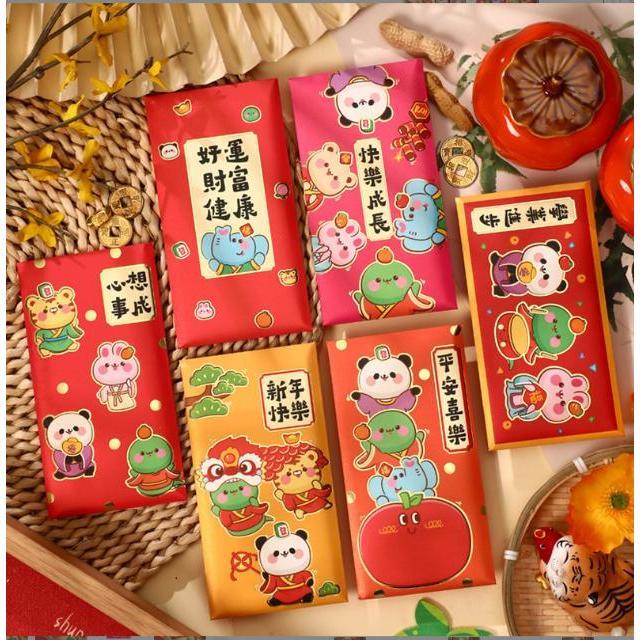 【快樂童年精品】2026 馬年 卡通紅包袋 新年 紅包6入裝 燙金紅包袋 壓歲錢 過年紅包 可放千元鈔-細節圖8
