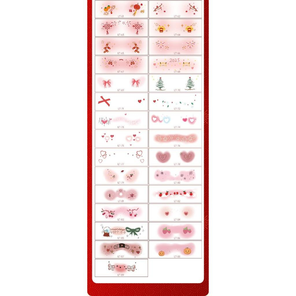 【快樂童年精品】新年貼紙 紋身貼紙 臉貼 紋身貼紙 妝容貼紙 妝容紋身貼紙-多款選擇-細節圖5