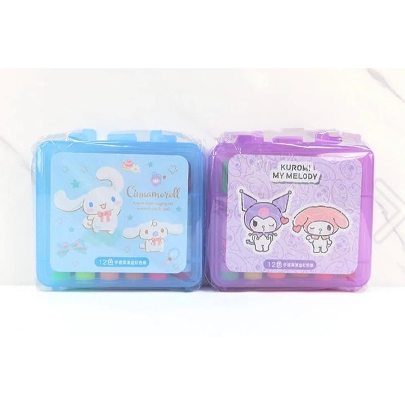 【快樂童年精品】正版授權~三麗鷗 酷洛米.大耳狗12色手提果凍彩色筆-細節圖2
