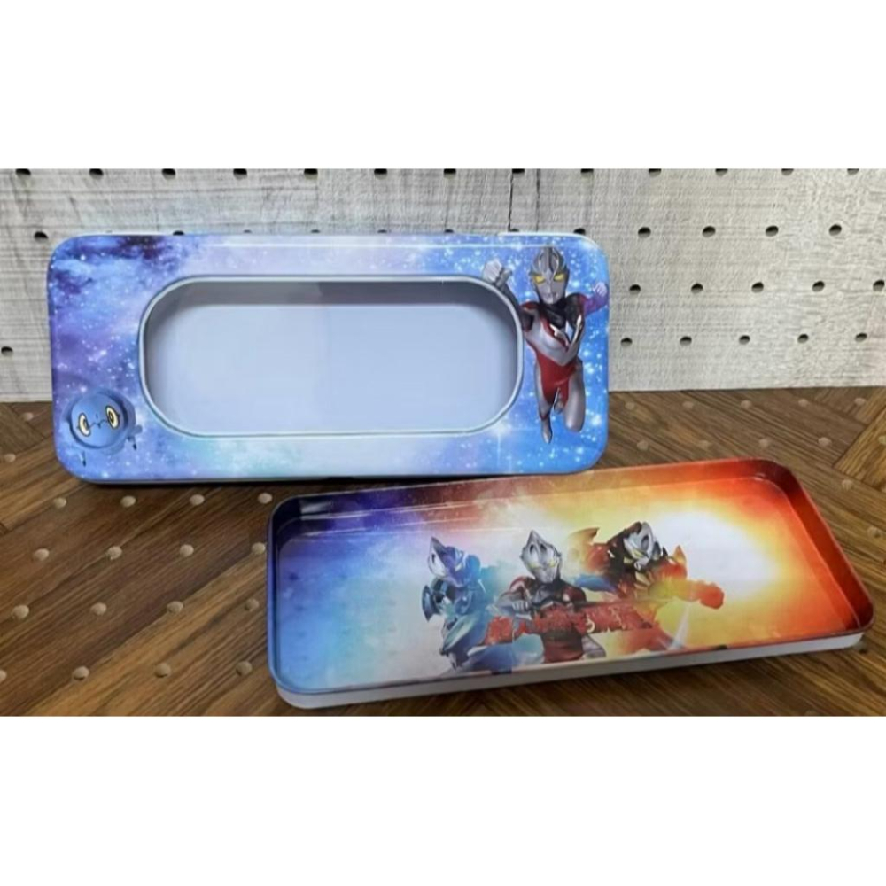 【快樂童年精品】出清 全新品 正版授權 奧特曼 鬼滅之刃 波力 蜘蛛人 雙層鐵筆盒 鉛筆盒-細節圖8