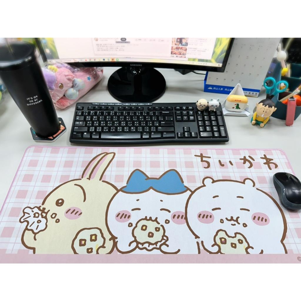 【快樂童年精品】正版授權吉伊卡哇-多功能滑鼠墊/電腦桌墊/餐(兩色)-細節圖2