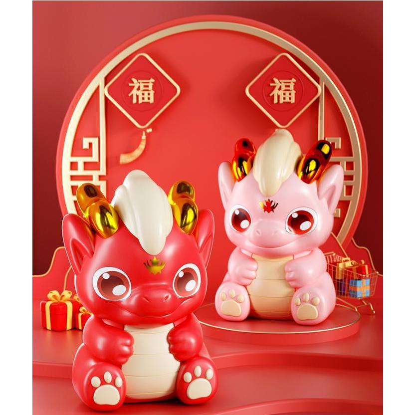 2024龍年創意多功能卡通 龍年存錢筒發光燈籠-三色選擇-細節圖2