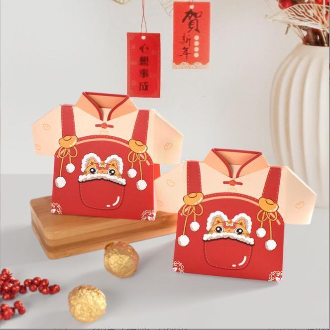 【快樂童年精品】高質感 CP值高 年味十足的唐裝造型糖果紙袋 包裝袋 餅乾盒-細節圖5