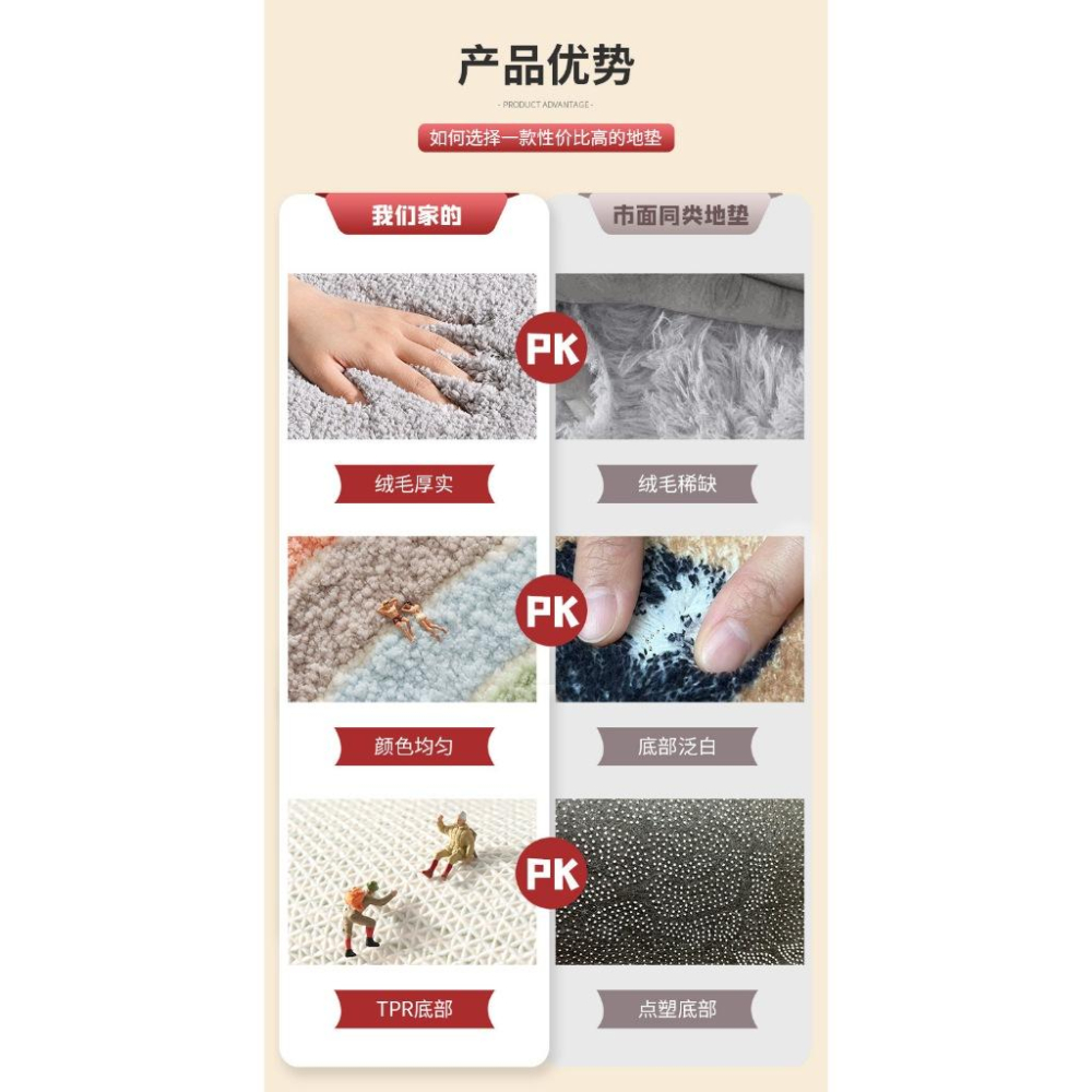 【快樂童年精品】日式可愛卡通柴犬造型防滑腳踏墊 地墊 方型腳墊-細節圖6