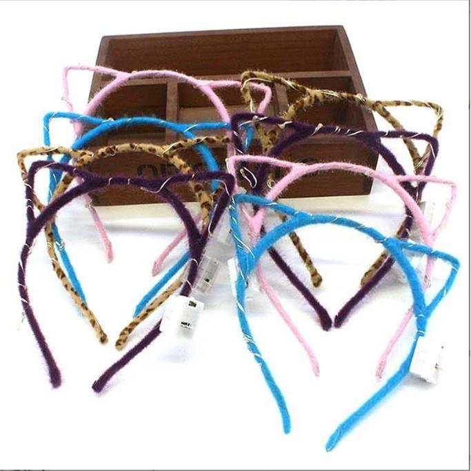 【快樂童年精品】節慶 生日派對 狂歡 大人 小孩都可以戴 貓耳朵造型發光髮箍 -多色選機出 (要指定顏色請留言)-細節圖3