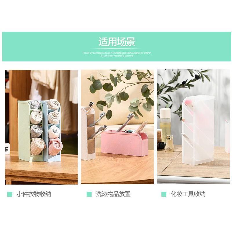 【快樂童年精品】筆插桌上收納盒 壓克力化妝刷收納 馬卡龍色 容量大耐用-多色.大小選擇-細節圖4