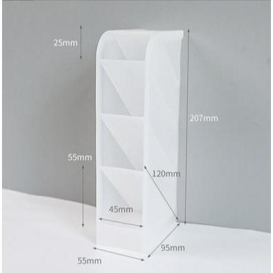 【快樂童年精品】筆插桌上收納盒 壓克力化妝刷收納 馬卡龍色 容量大耐用-多色.大小選擇-細節圖5
