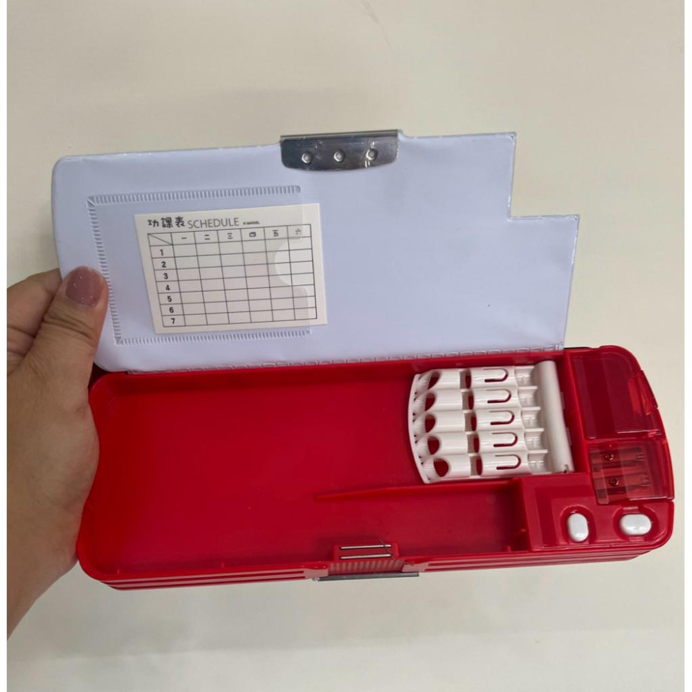 【快樂童年精品】正版授權 最新款 三麗鷗 波力 蜘蜘人 雙面鉛筆盒 五按鍵多功能筆盒 內附大小銷鉛筆孔-細節圖6
