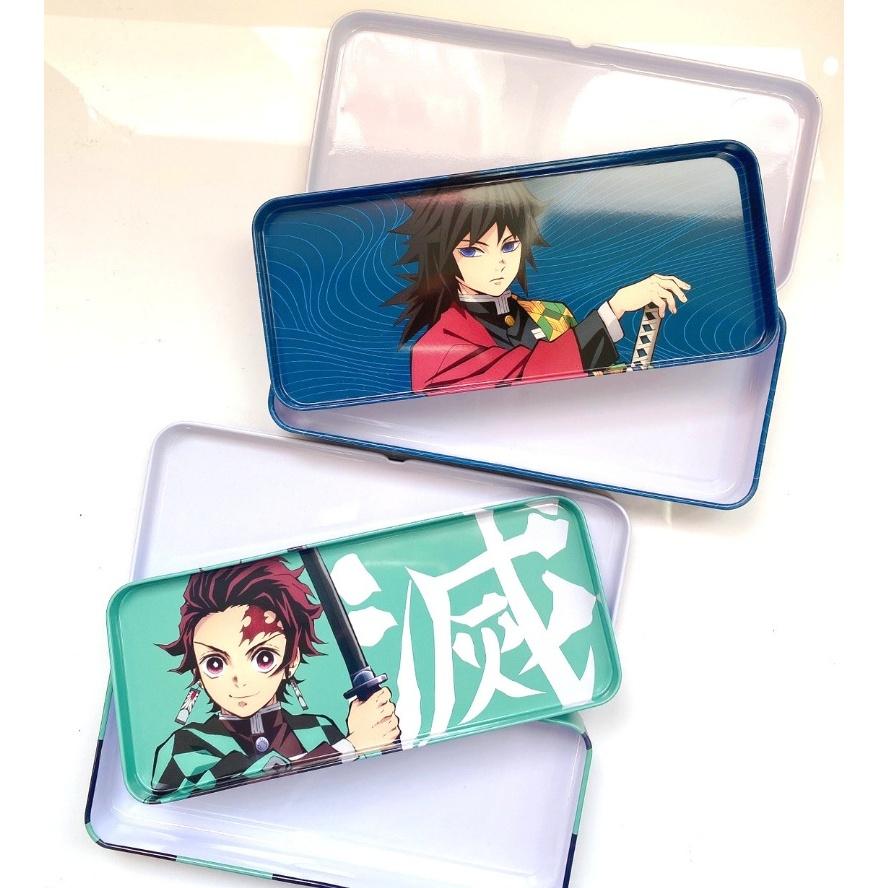 【快樂童年精品】特價出清~鬼滅之刃雙層鐵筆盒 兩款隨機出貨-細節圖2